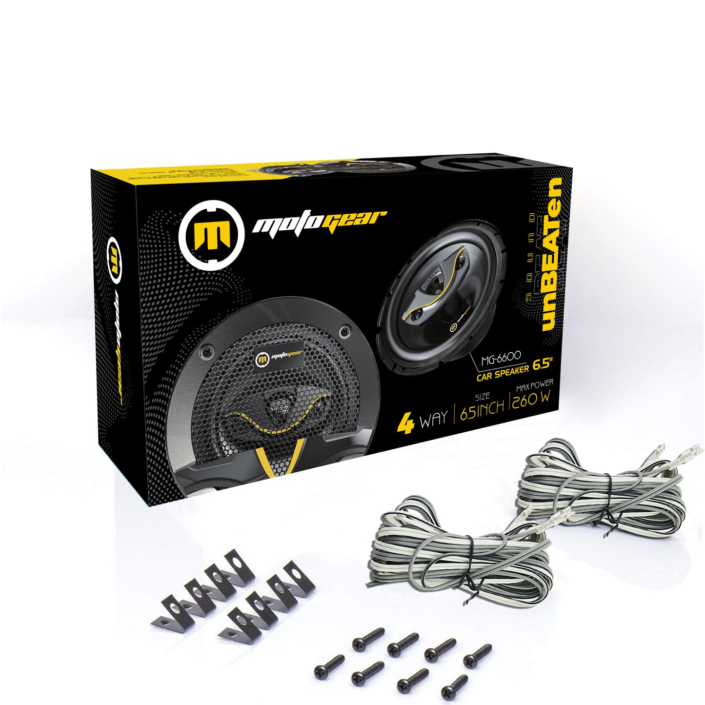 THE 6.5 INCH CAR DOOR 4 WAY SPEAKERS MG-6600 (PACK OF 2)