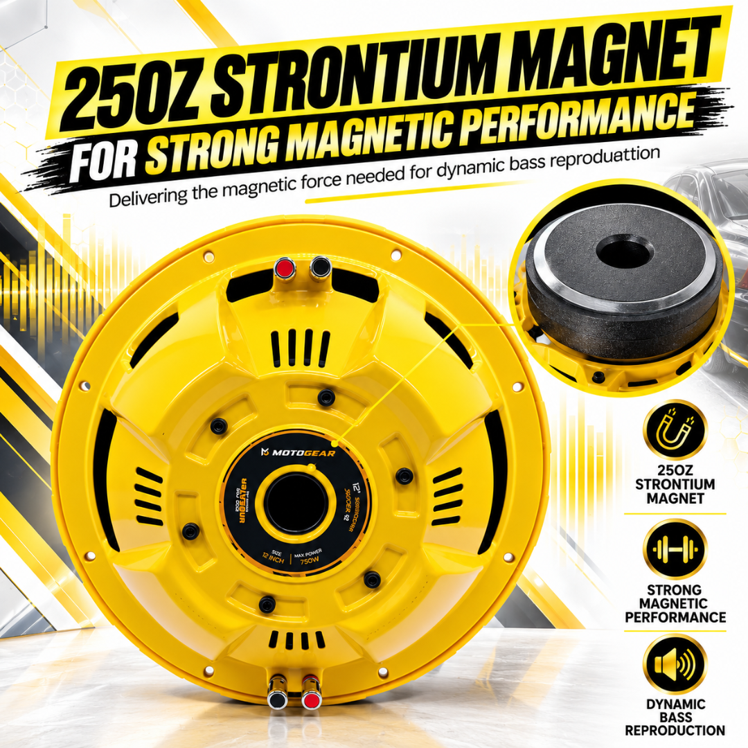 MOTOGEAR Soccer 12 750W 12 Inch Car Subwoofer (Pack of 1)
