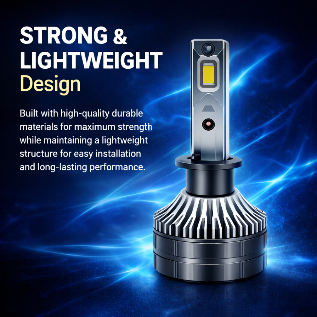 MOTOGEAR White 199 Watt H1 Fitting LED Headlight Bulb