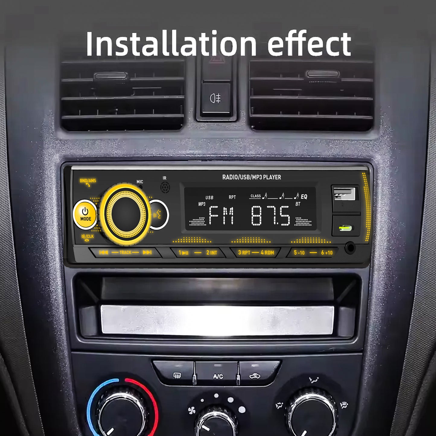 THE HASSLER SERIES CAR FM STEREO AND USB PLAYER MG-FM 4