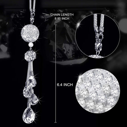 THE BLING CRYSTAL BALL HANGING ORNAMENT FOR CAR REAR VIEW MIRROR