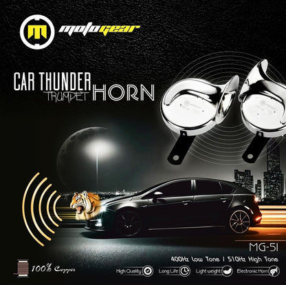 THE CHROME FINISHED CAR HORNS MG-51