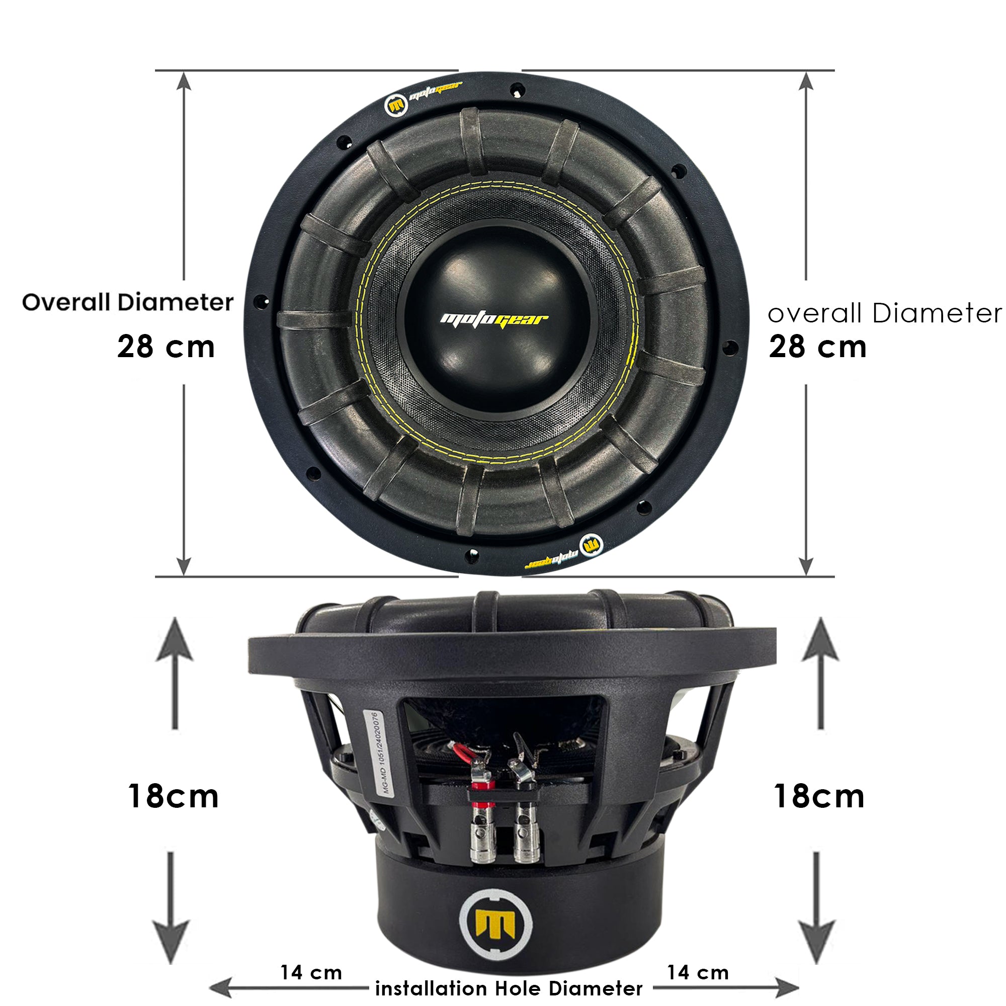 THE 10 INCH CAR SUBWOOFER MG-DM1051