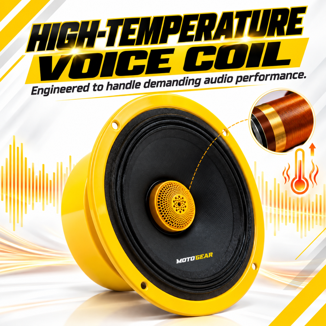 MOTOGEAR 6.5 Inch 80W RMS Audio Cartel 1 Mid Range Coaxial Speaker (Pack of 2)