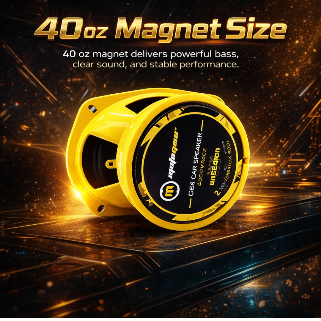 MOTOGEAR 300W Max-150W RMS Power Car Speaker | High Performance | Universal Fit For All Cars ( Pack of 2)