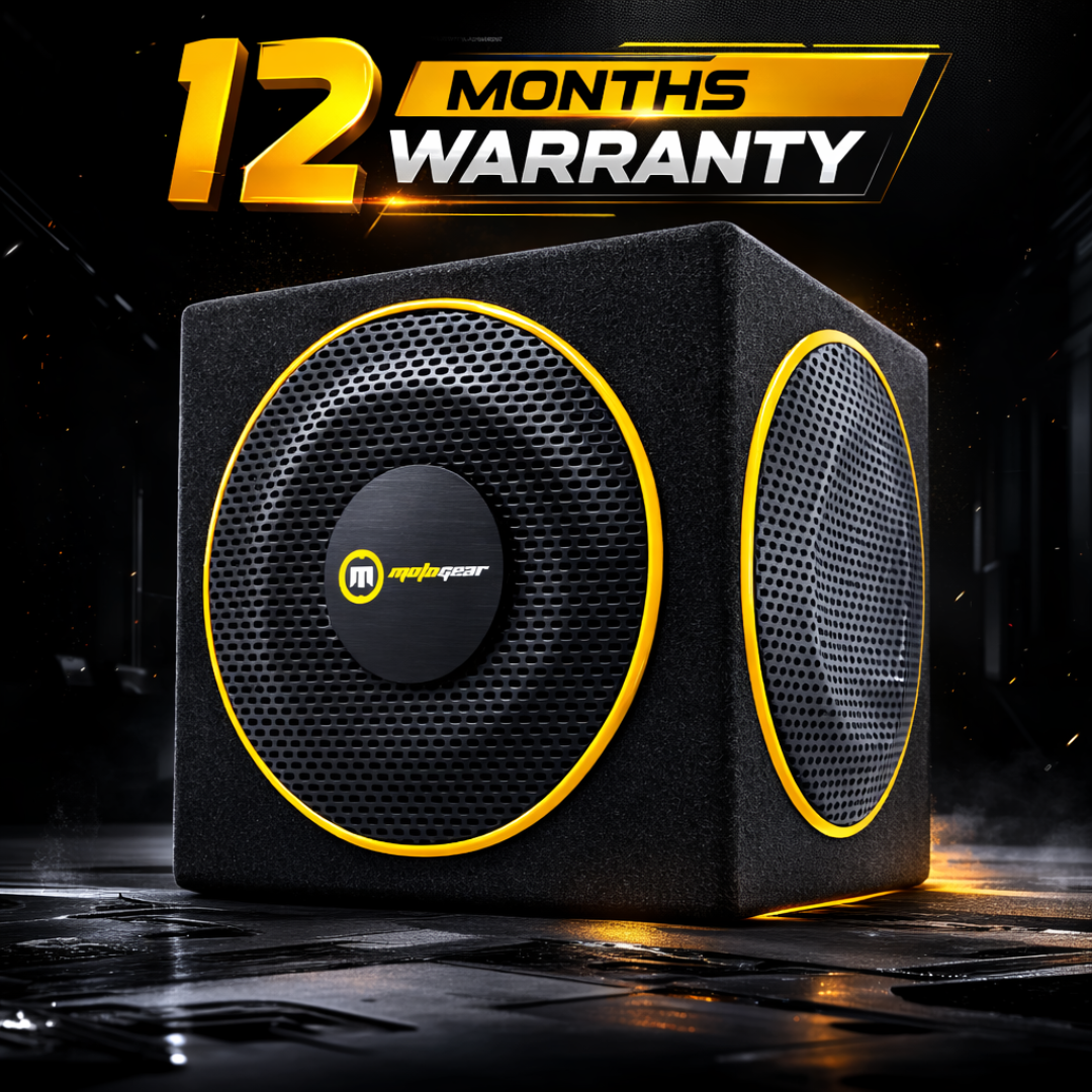 MOTOGEAR Hardrock-8 120W RMS 8 Inch Active Car Subwoofer