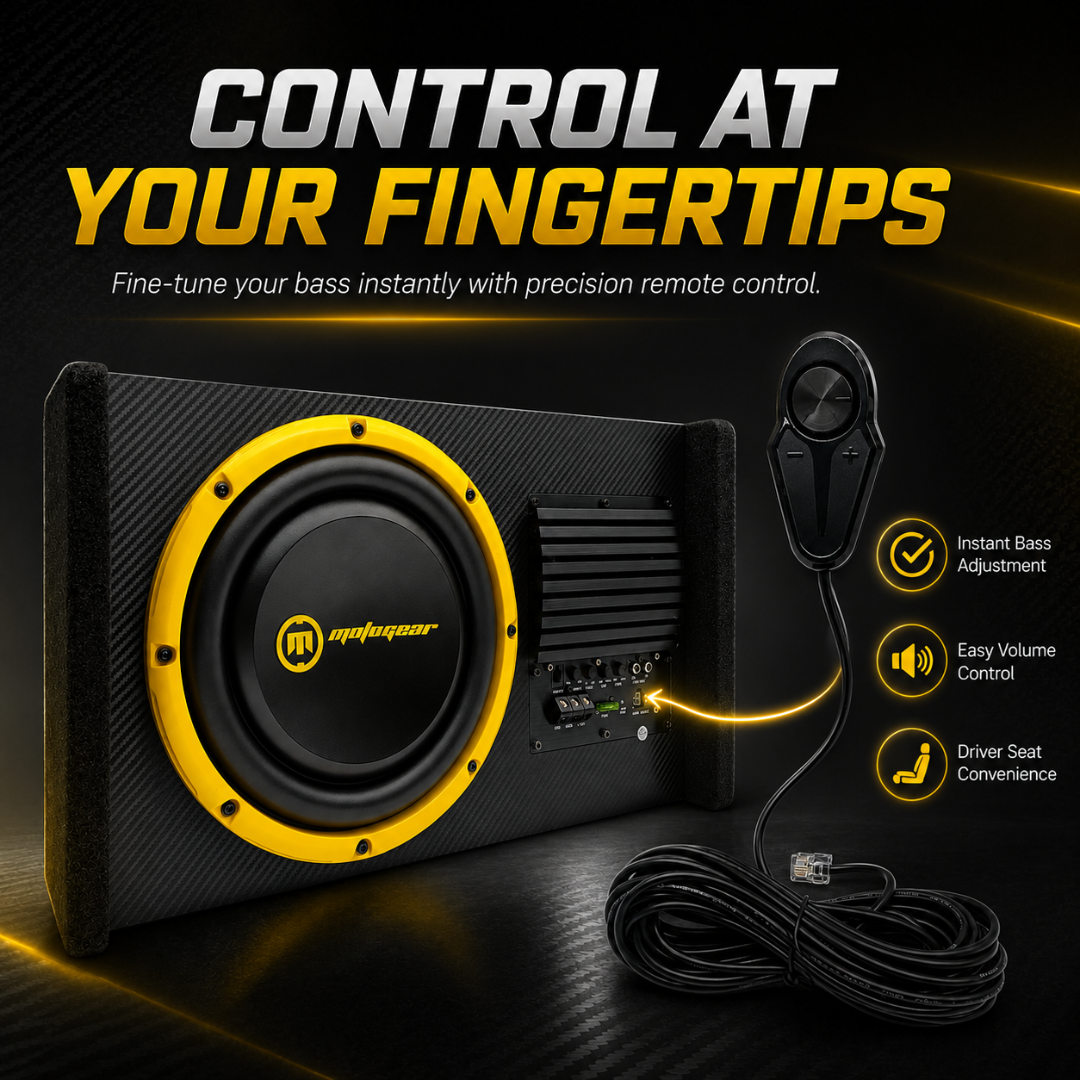 MOTOGEAR Hardrock-11 300W RMS 10 Inch Active Car Subwoofer