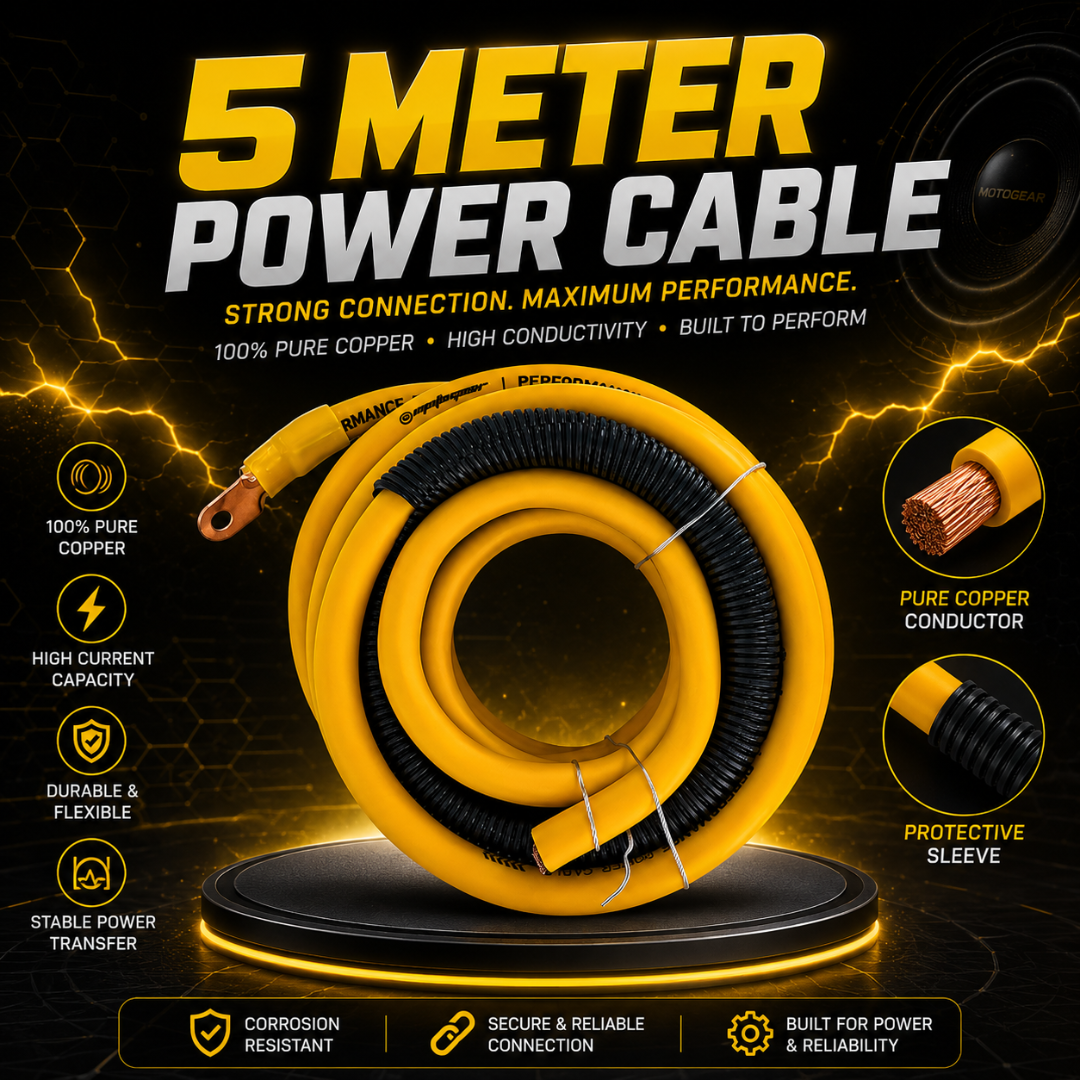 MOTOGEAR 4 Gauge Car Amplifier Wiring Kit | 3200W Power Handling | 100% Oxygen-Free Copper Cable | 100A ANL Fuse | Complete Audio Installation Kit