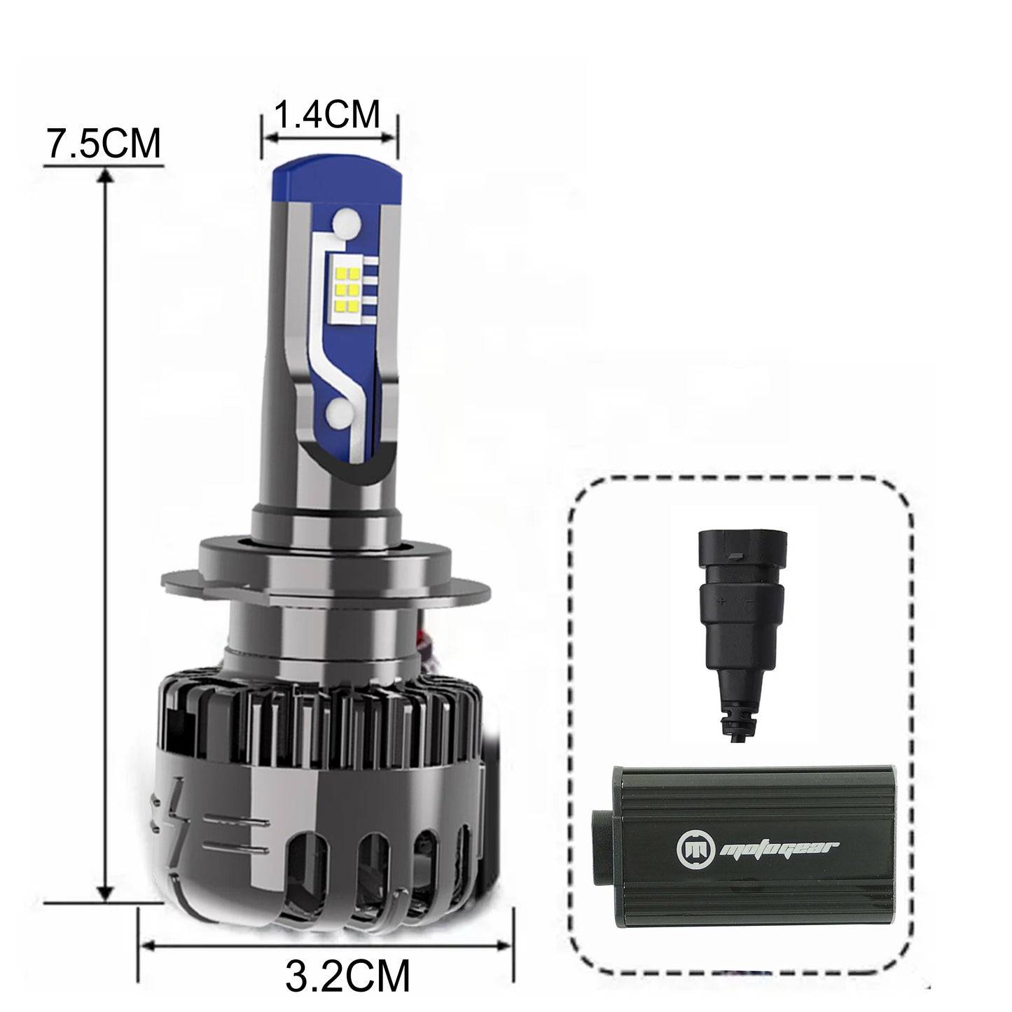 THE OBELLO SERIES CAR LED HEADLIGHT 60 WATT H27 (PACK OF 2)