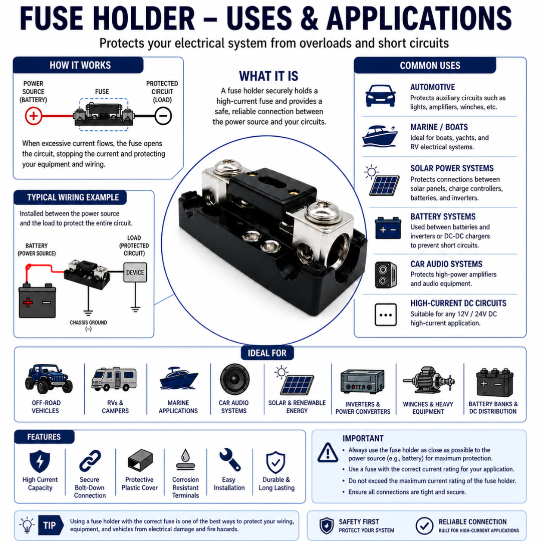 MOTOGEAR Bridge-1 100A ANL Fuse Holder