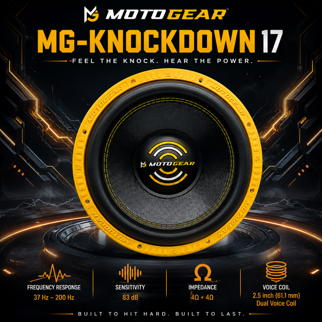 MOTOGEAR Knockdown-17 700W RMS 12 Inch Car Subwoofer