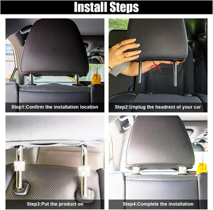 THE CAR DECOR HEADREST COLLAR RINGS (PACK OF 4)