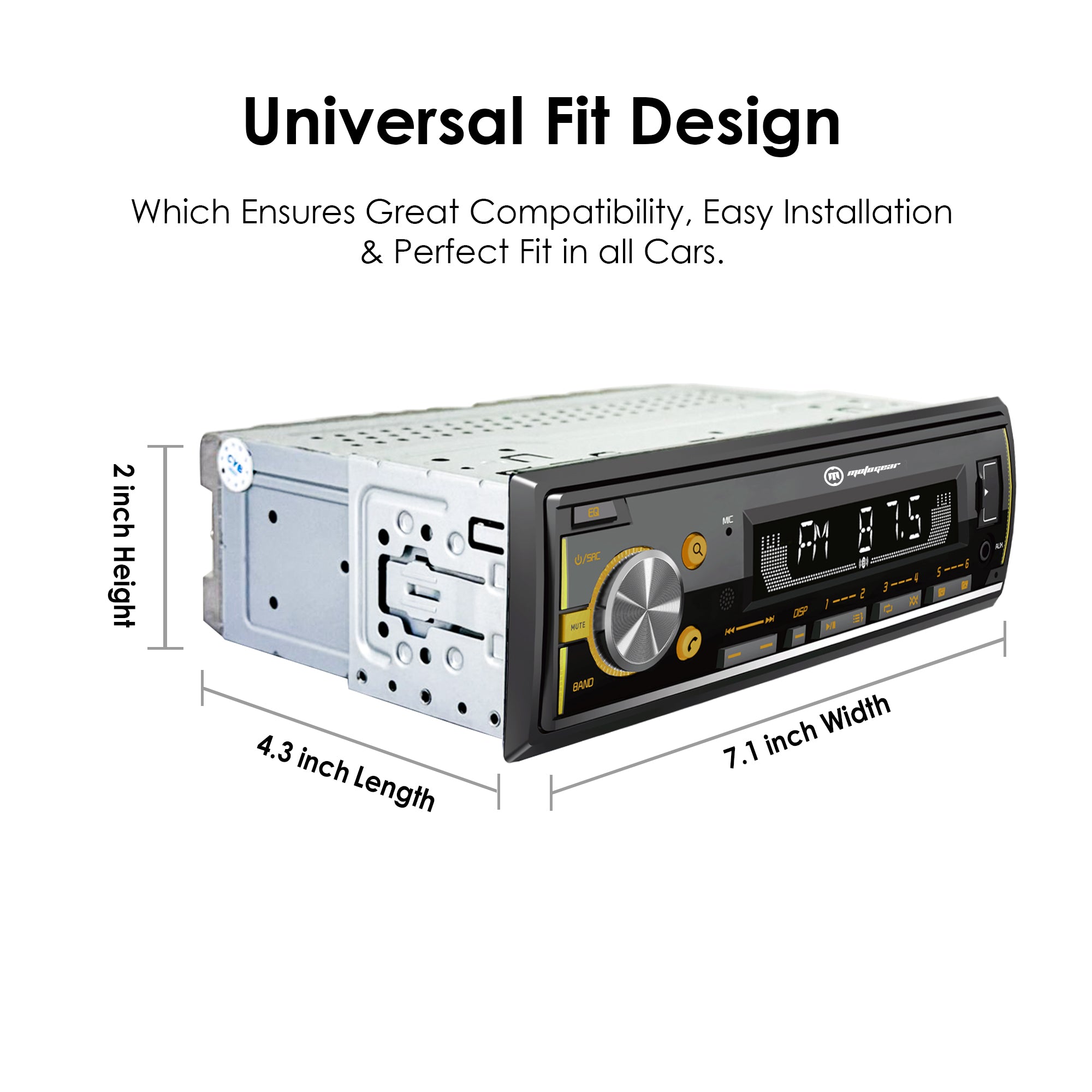 MOTOGEAR FM-6 4x50W MOSFET Car FM Stereo Player
