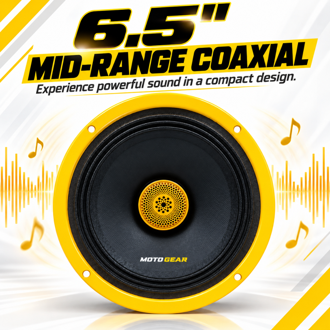 MOTOGEAR 6.5 Inch 80W RMS Audio Cartel 1 Mid Range Coaxial Speaker (Pack of 2)