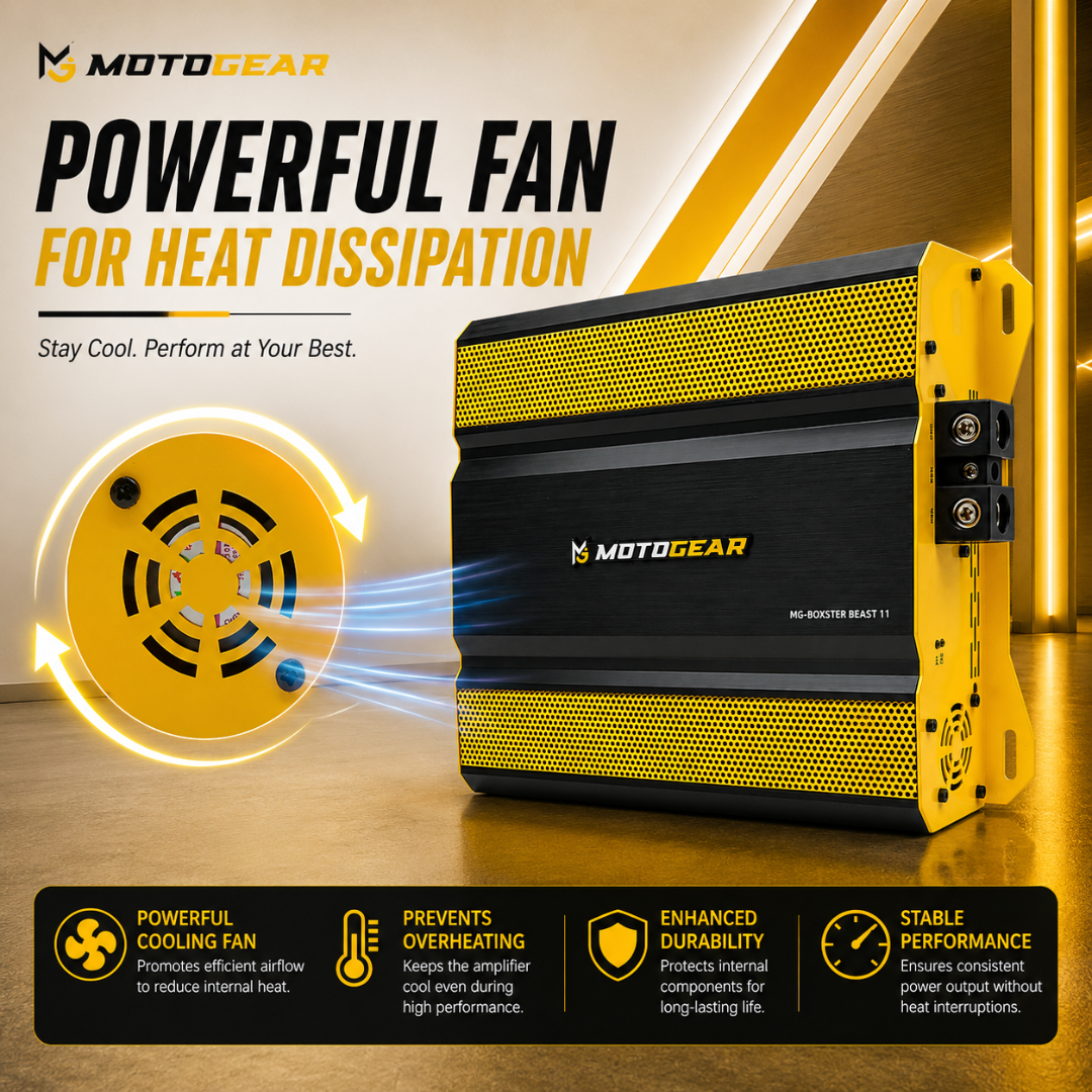 MOTOGEAR Boxster Beast 11 1200W RMS 4 Channel Class AB Power Amplifier