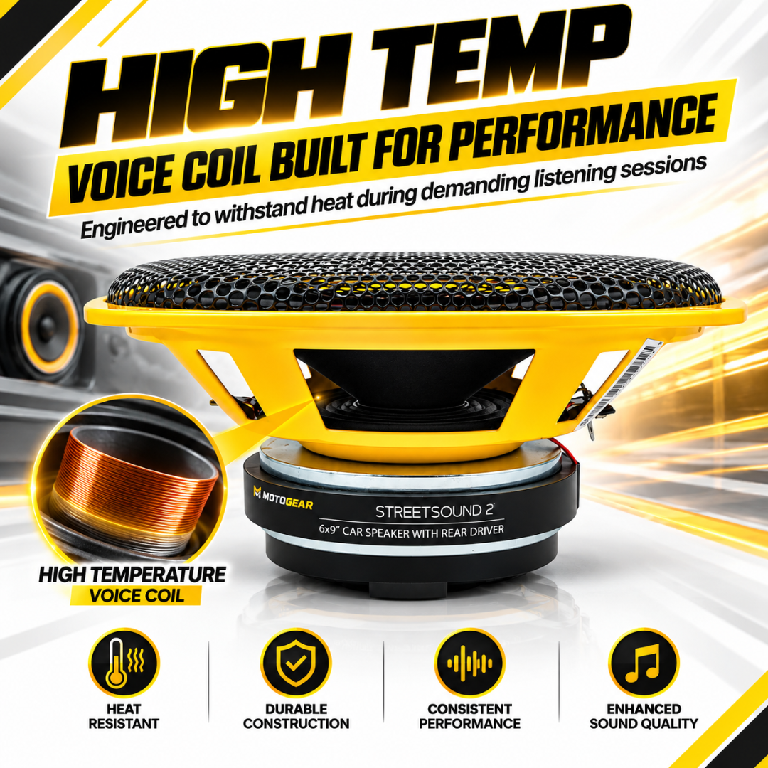 MOTOGEAR Street Sound 2 6x9 Inch 2-Way Car Speaker (Pack of 1)