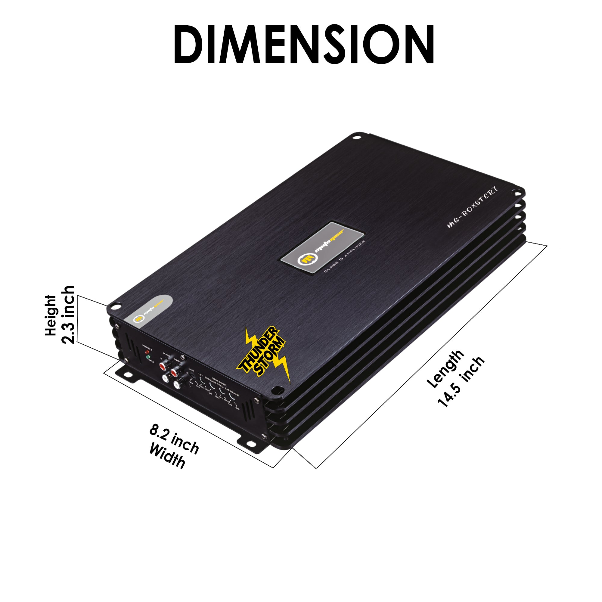 MOTOGEAR Boxster-7 1500W RMS Mono Block Class D Amplifier (Black)