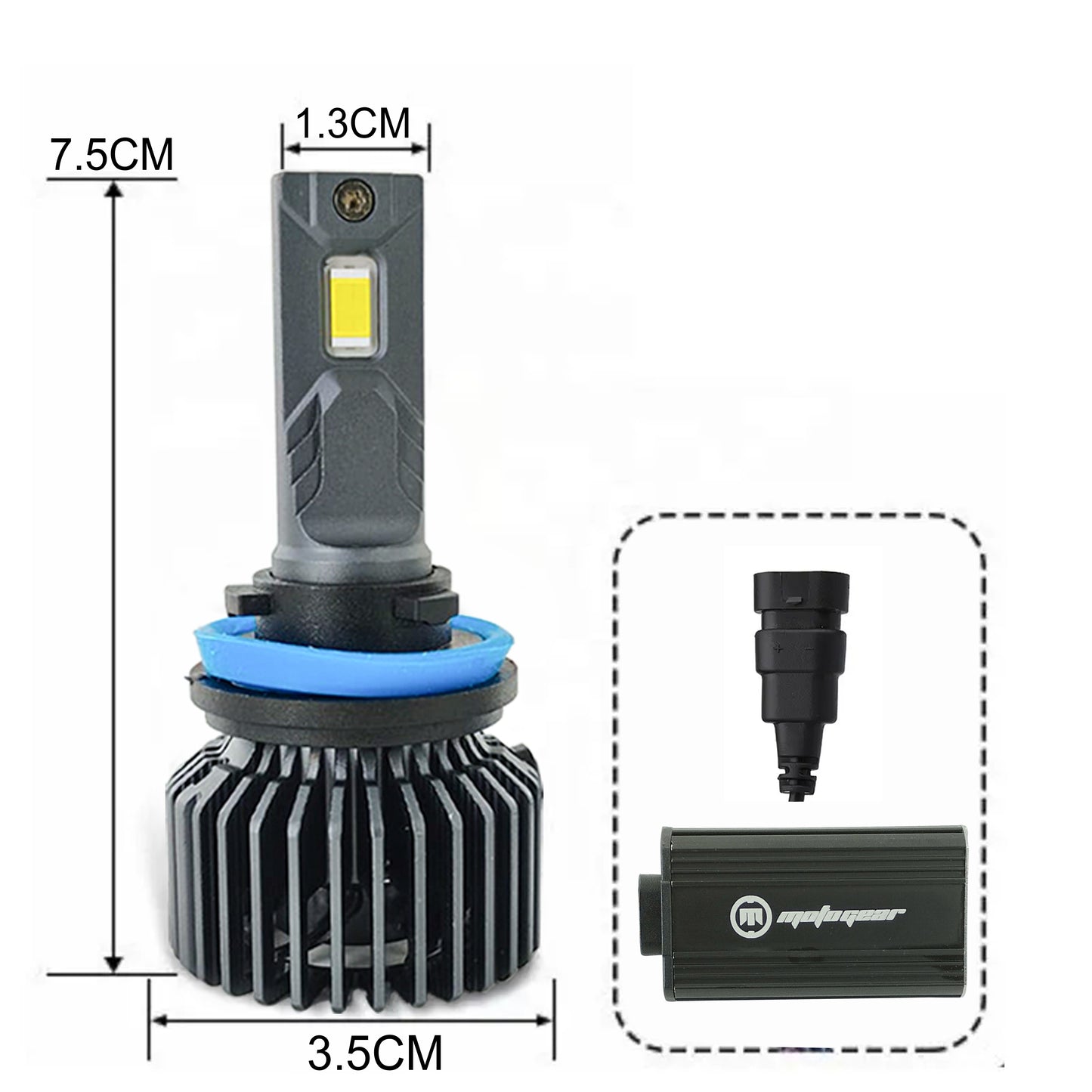 THE CHICA SERIES CAR LED HEADLIGHT 162 WATT H8 (PACK OF 2)