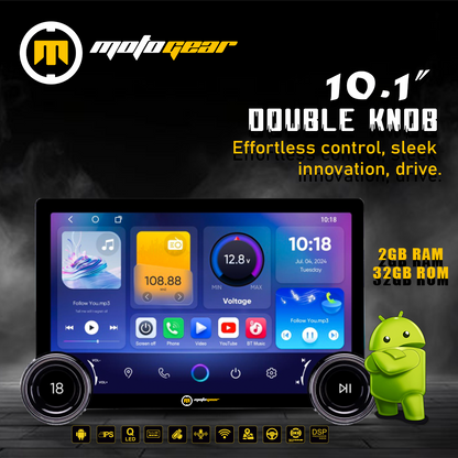 THE DUAL-KNOB DIAMOND SERIES ANDROID PLAYER 10.1 INCH (2GB RAM + 32 GB ROM)