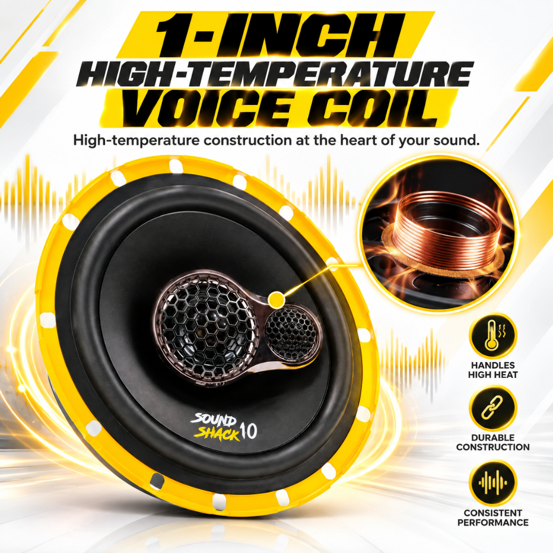 MOTOGEAR 6.5 Inch 50W RMS Sound Shack 10 Mid Range Car Speaker (Pack of 2)