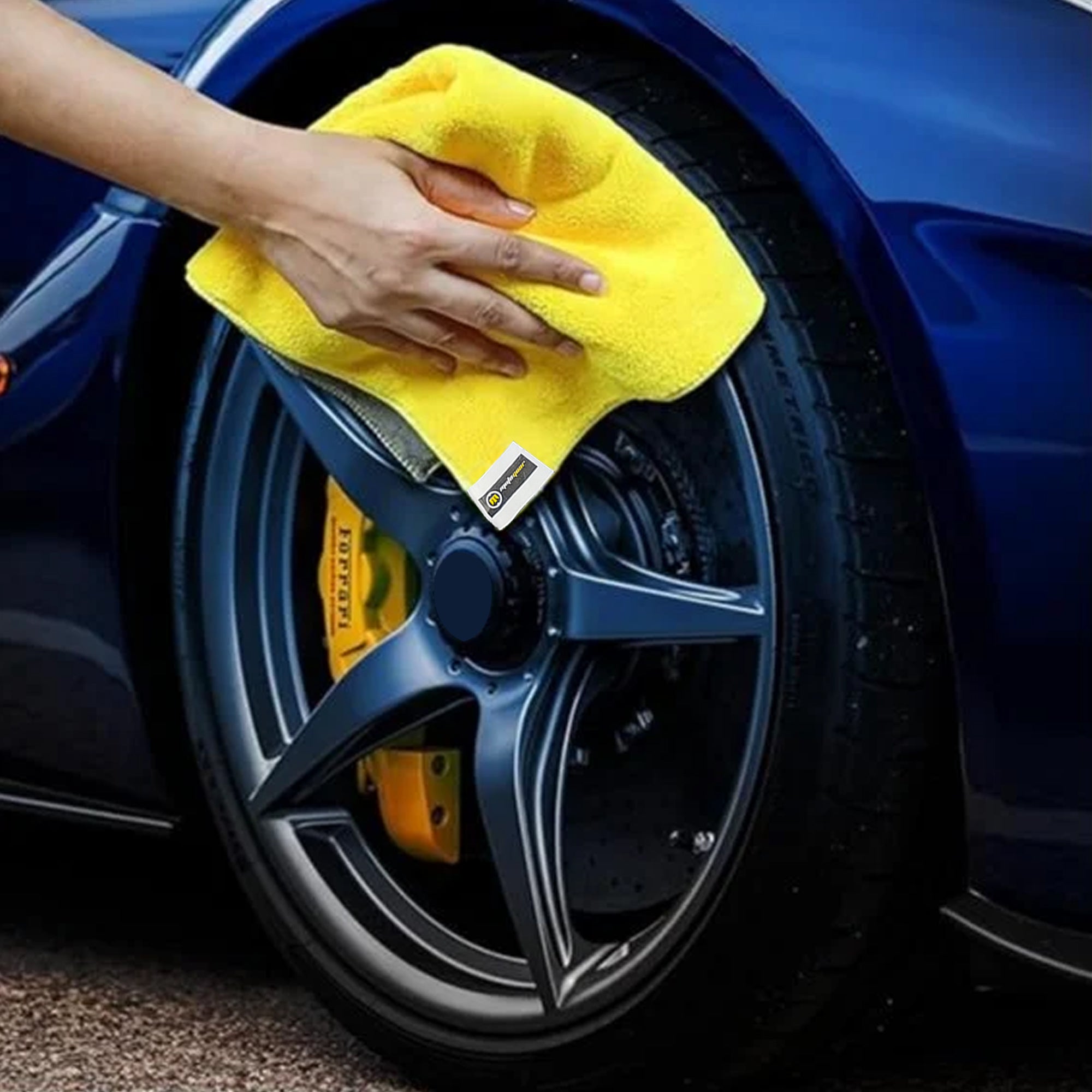 MOTOGEAR Yellow 40 x 60 CM Microfiber Cleaning Towel