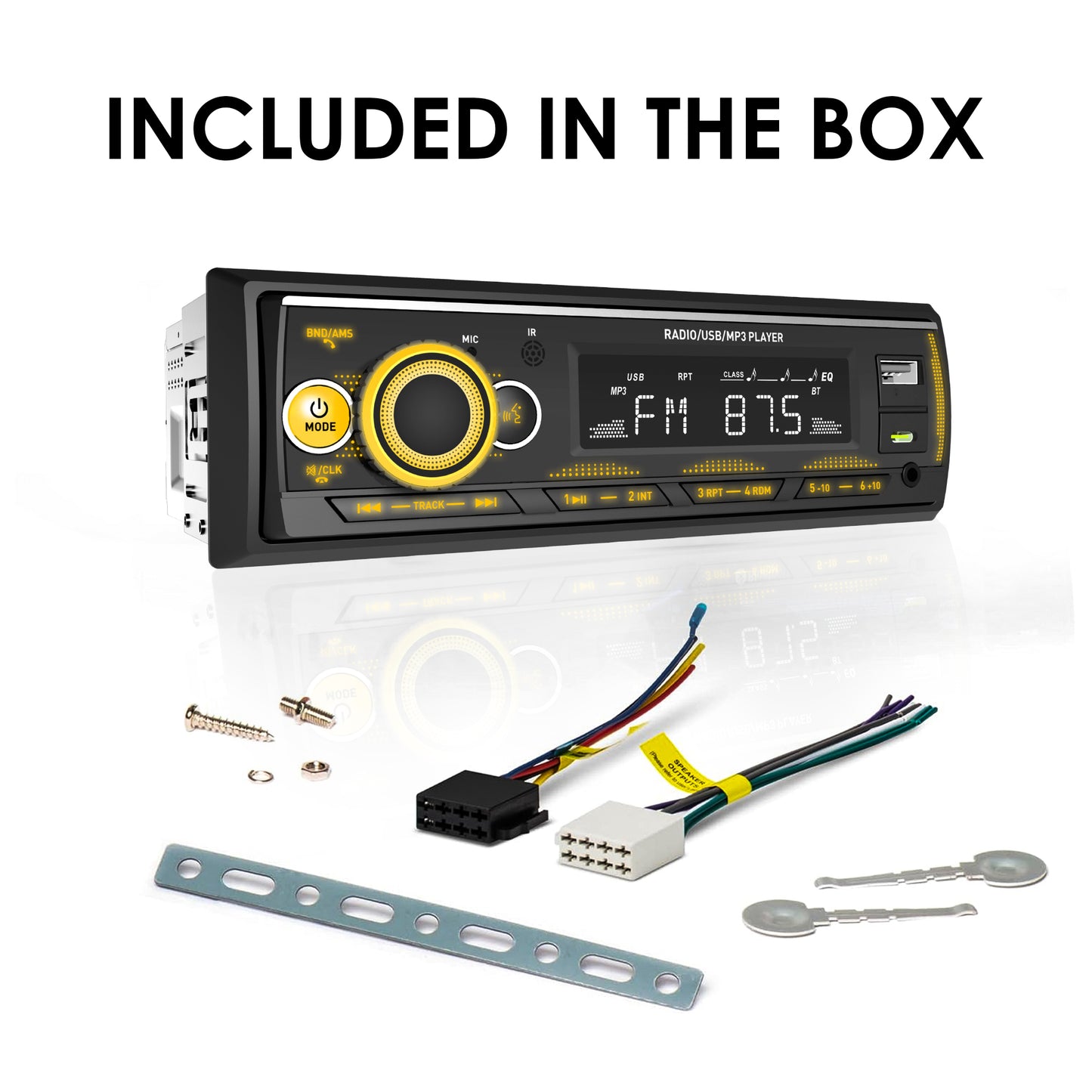 THE HASSLER SERIES CAR FM STEREO AND USB PLAYER MG-FM 4