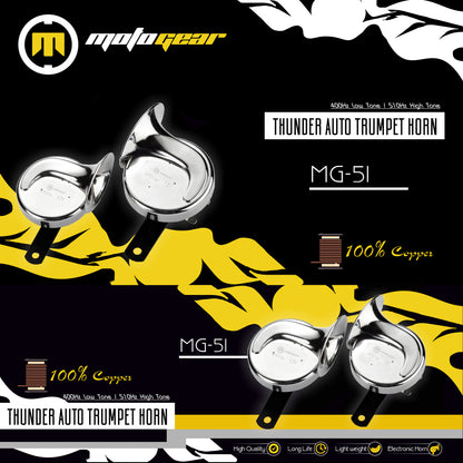 THE CHROME FINISHED CAR HORNS MG-51