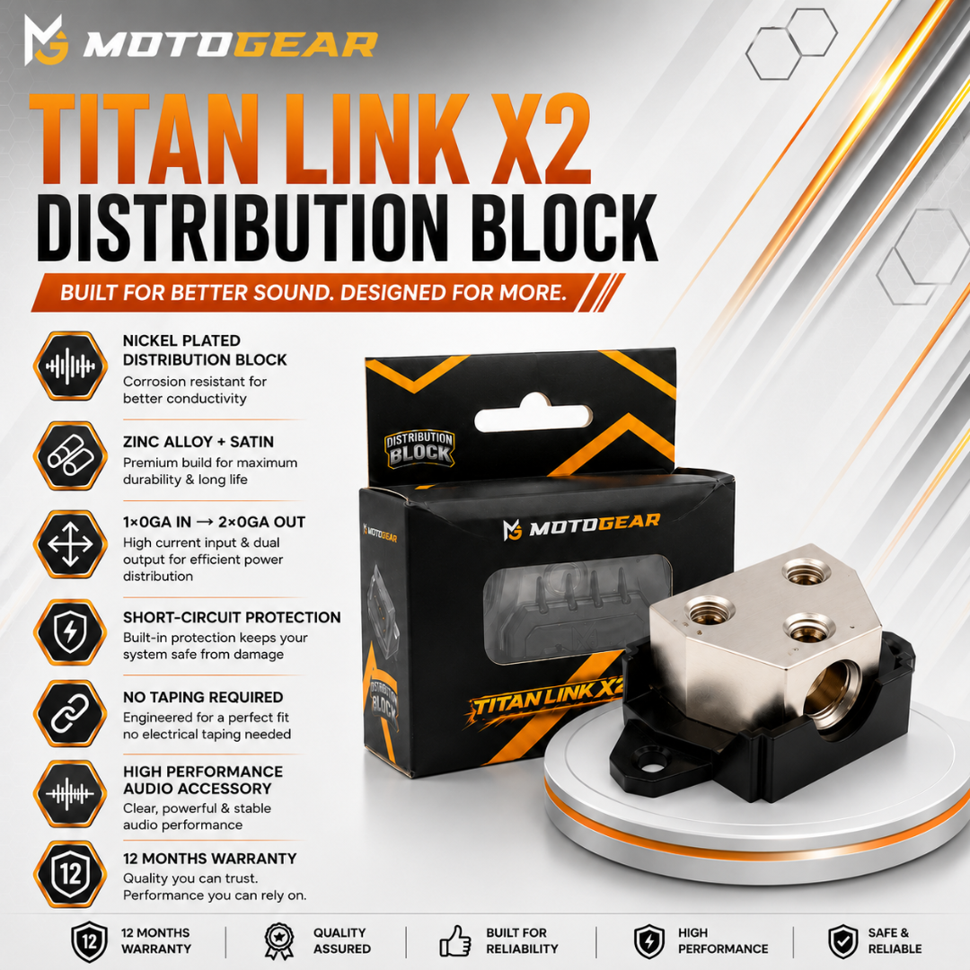 MOTOGEAR Titan Link X2 0GA Power Distribution Block (Pack of 1)
