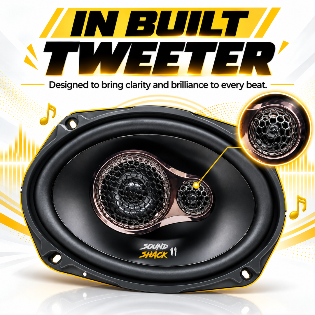 MOTOGEAR 6x9 Inch 60W RMS Sound Shack 11 Oval Car Speaker (Pack of 2)