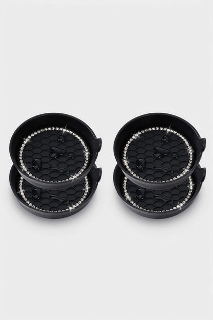 THE BLACK CUP COASTERS FOR CAR (PACK OF 4)