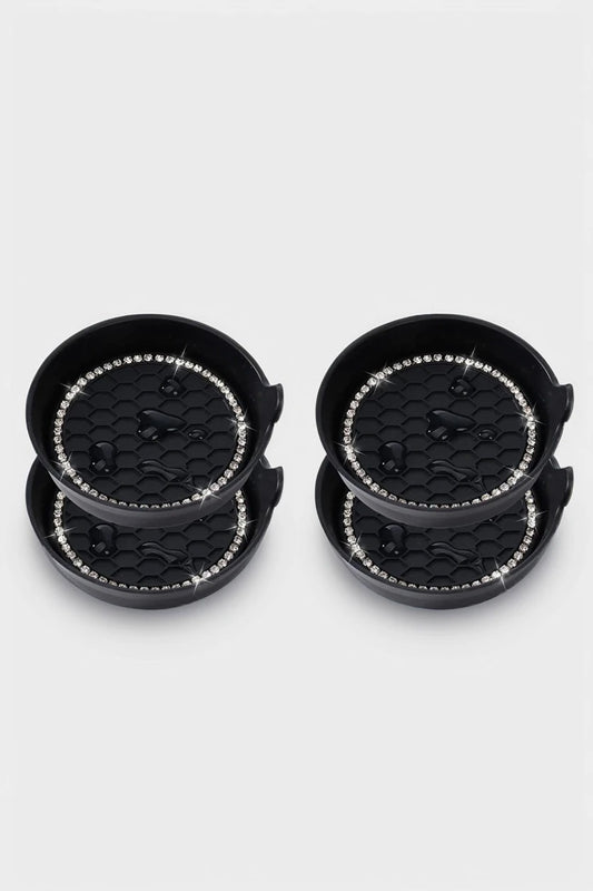 THE BLACK CUP COASTERS FOR CAR (PACK OF 4)