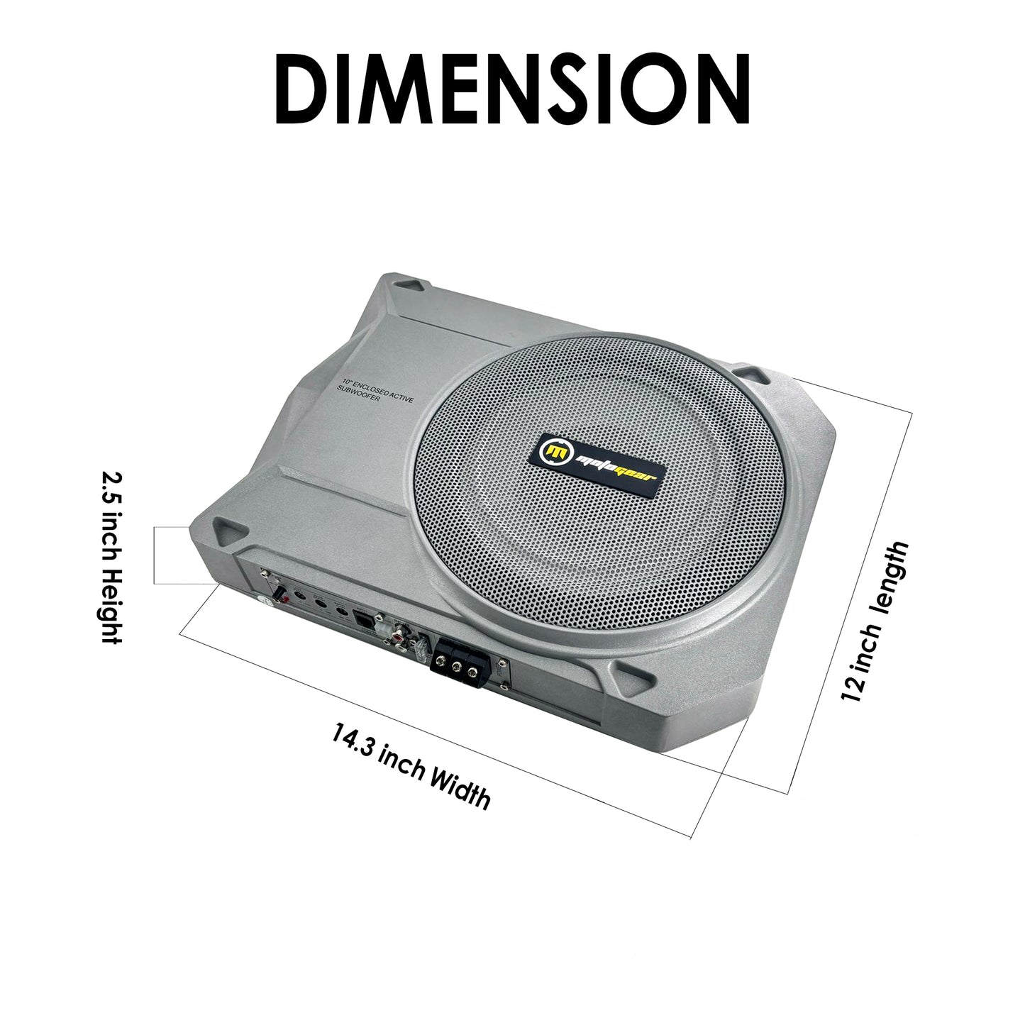 THE 10 INCH UNDERSEAT SUBWOOFER MG-SUB10