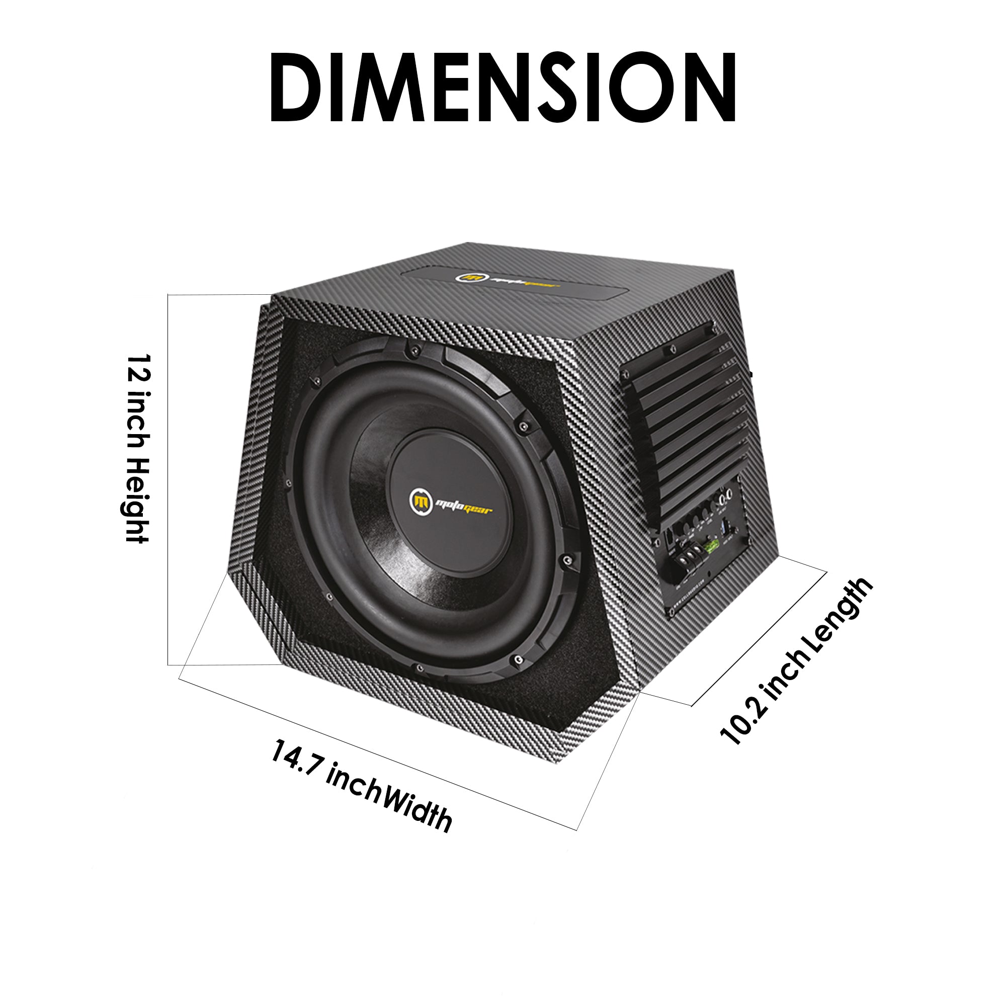 THE 10 INCH SUBWOOFER ACTIVE DUAL ENCLOSER MG-HARDROCK 10D