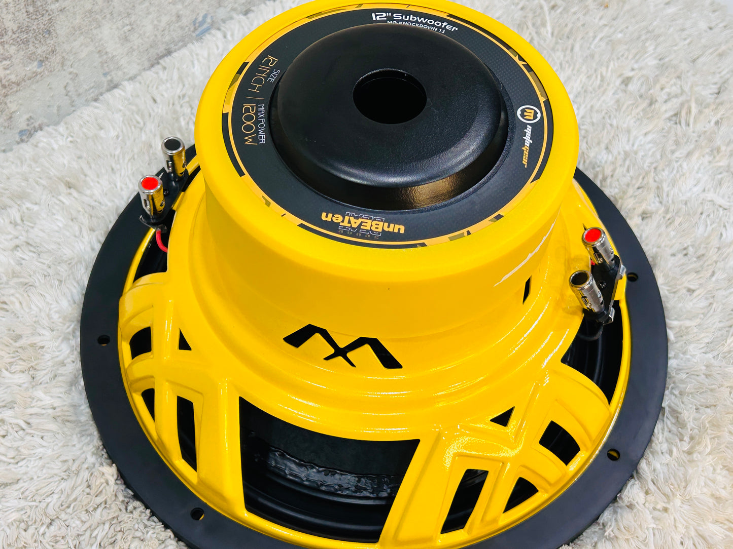 THE 12 INCH CAR SUBWOOFER MG-KNOCKDOWN13 (Pack of 1)