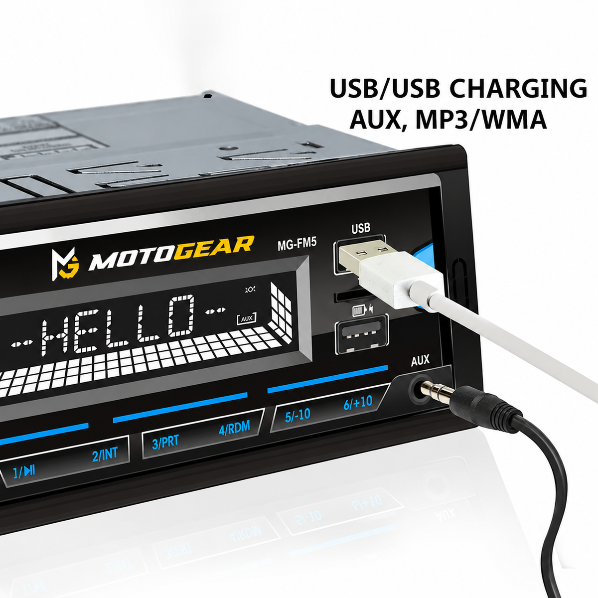 MOTOGEAR FM-5 4x60W MOSFET Car FM Stereo Player